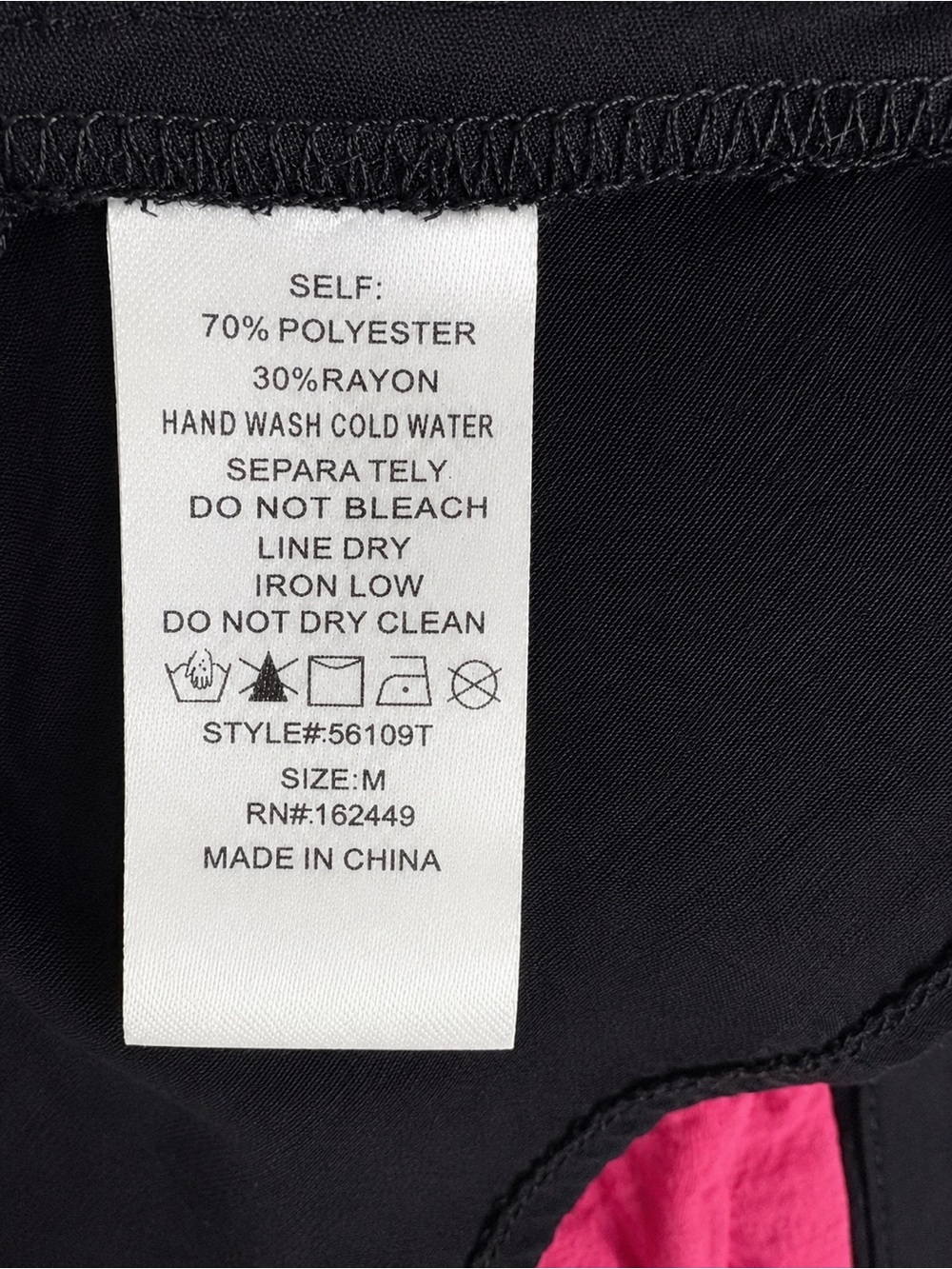 Milk & Honey Black Wrap Blouse – Size Medium – Eyelet Trim Peplum Top - Picture 4 of 5